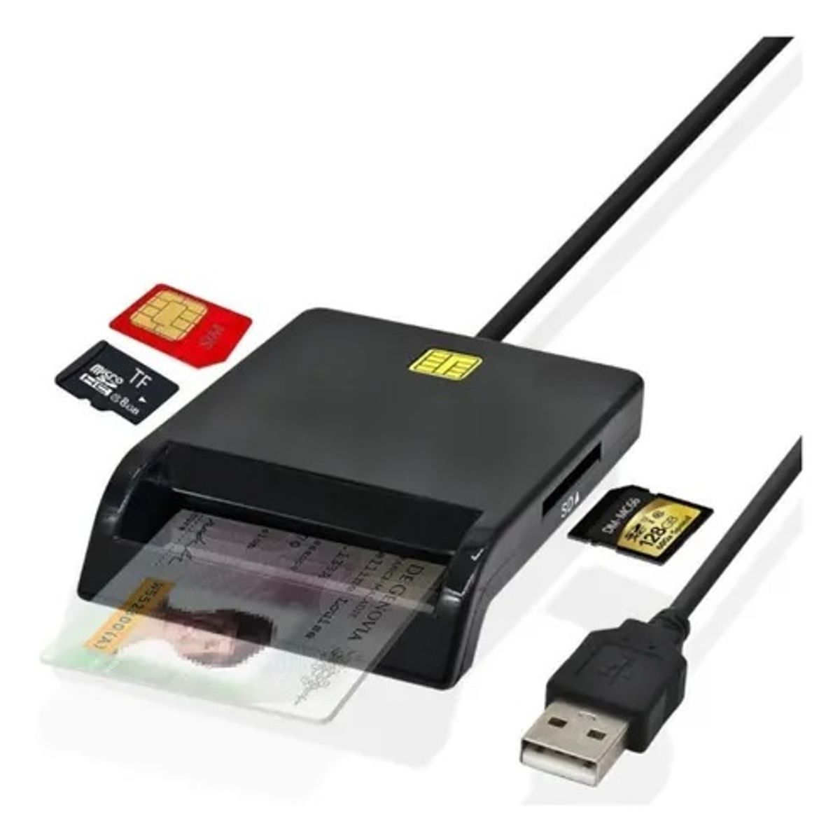 GENERICO - Adaptador lector de DNI, SD y chip