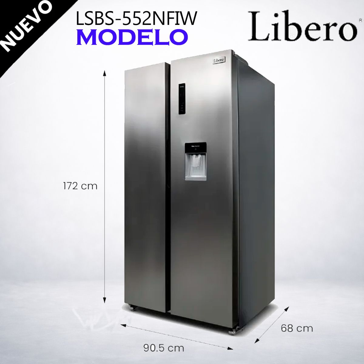 LIBERO - REFRIGERADORA SIDE BY SIDE 525L LIBERO LSBS-552NFIW