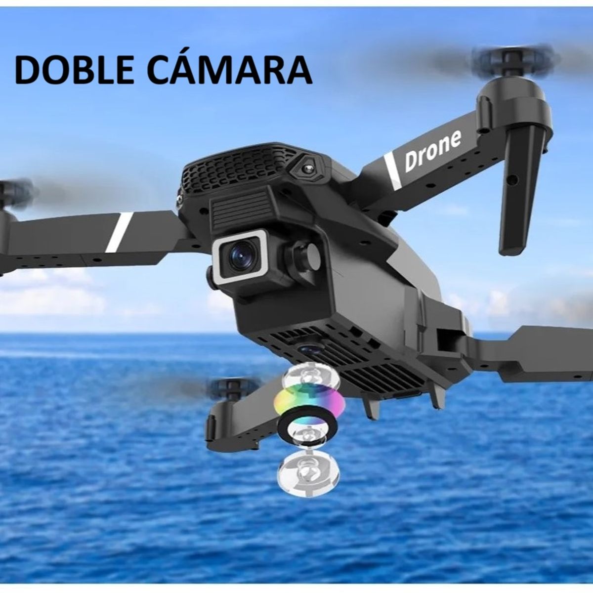 GENERICO - Dron Profesional E88 4K ORIGINAL Plegable Dual Cámara WiFi HD RC Video Genieka