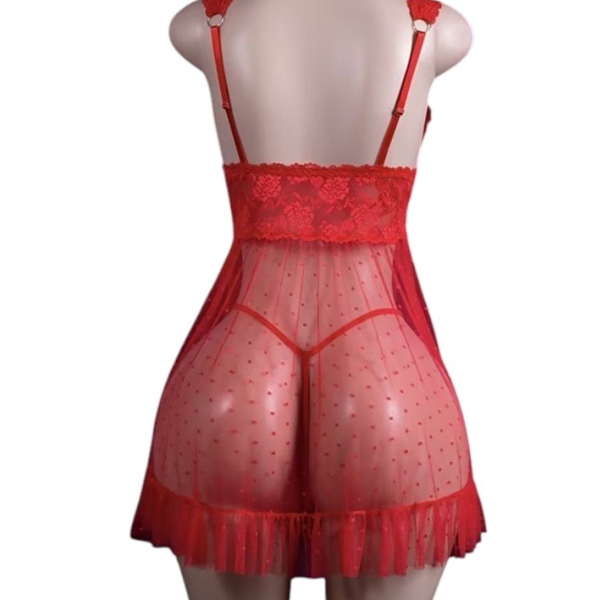 GENERICO - BABYDOLL LENCERIA DE ENCAJE SEXY PIJAMA TALLA XL