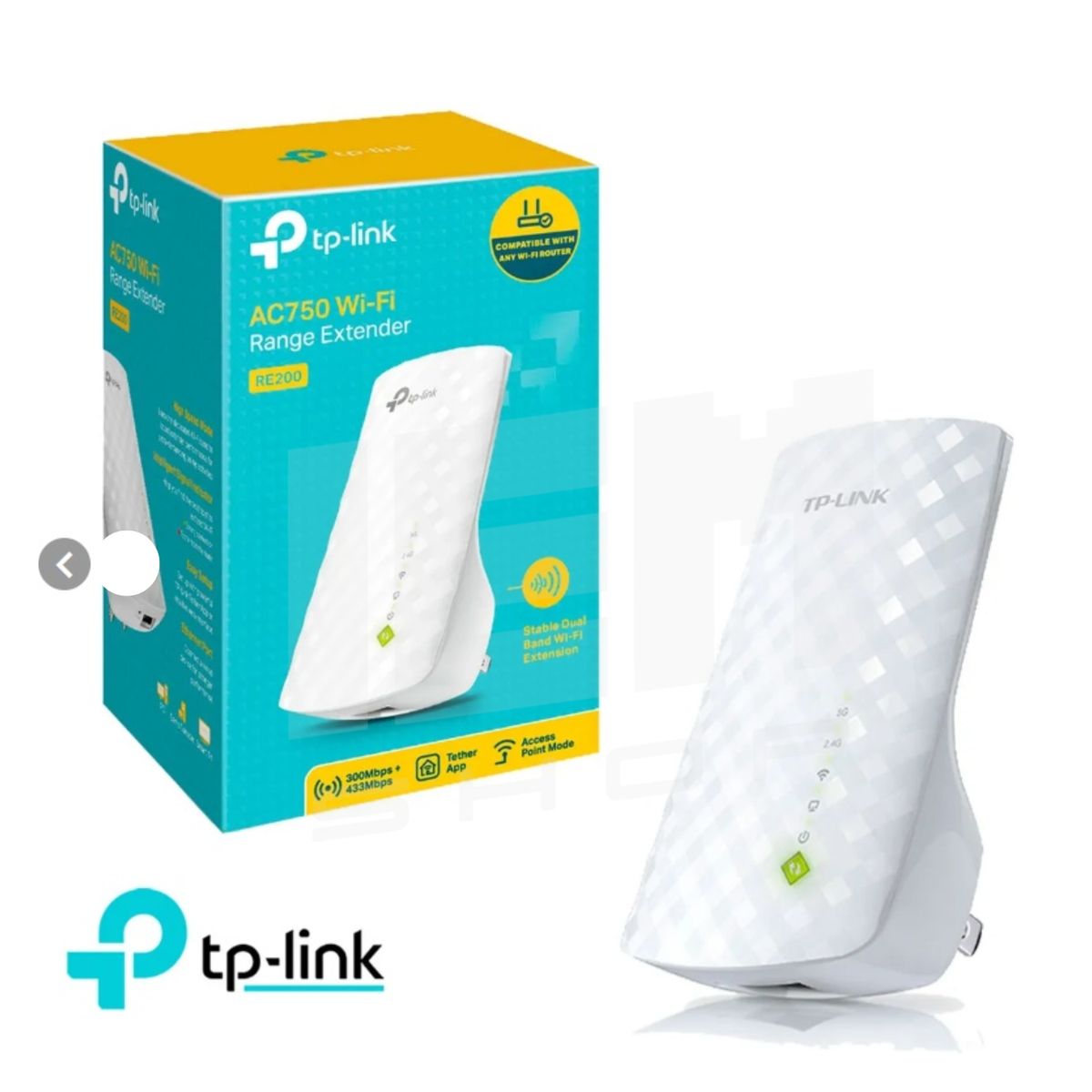 TP LINK - Extensor De Rango Tp-Link Re200 Wi-Fi 5 Ghz 2.4 Ghz Ac750