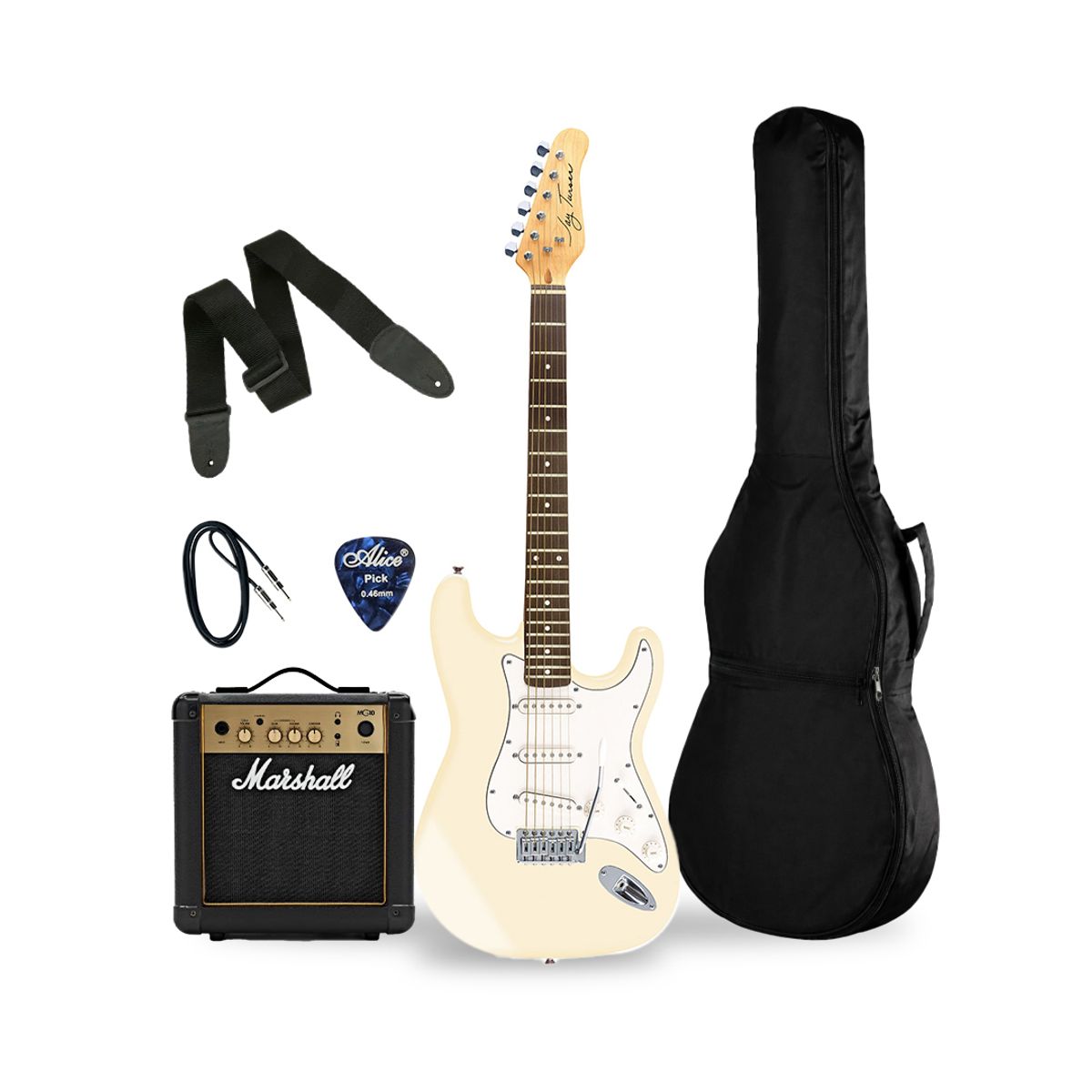 JAY TURSER - PACK GUITARRA ELECTRICA 08 JAY TURSER JT-300-IV-A-U; MARSHALL MG10 AMPLIFICADOR 10W; ACCESORIOS