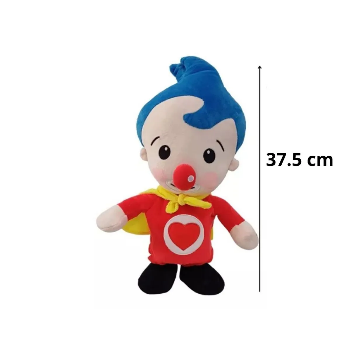 GENERICO - Juguete Peluche Musical Compatible Plim Plim 37cm con Sonido y Capa Amarilla