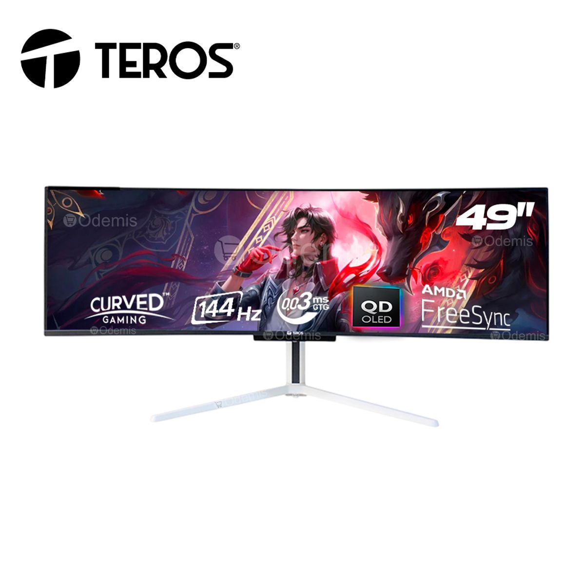 TEROS - Monitor Curvo Gaming TEROS TE-4920G, 49 QD-OLED, 144Hz HDMI, DP