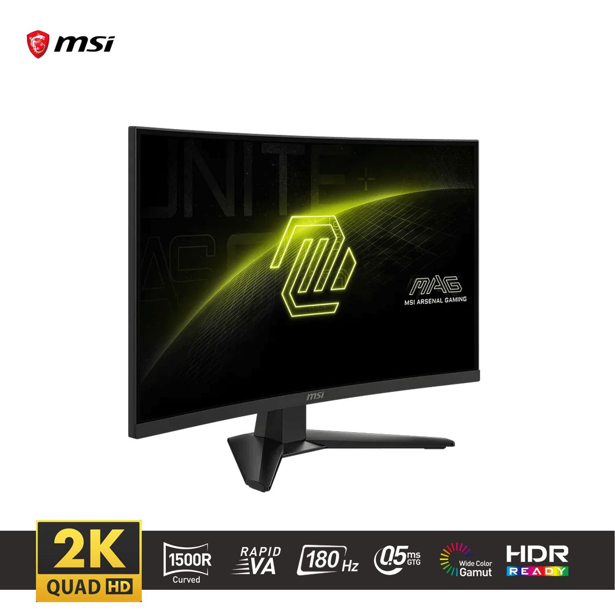 MSI - Monitor MSI MAG 275CQF E18 de 27 QHD 180Hz y 05ms - Ideal para Gamers