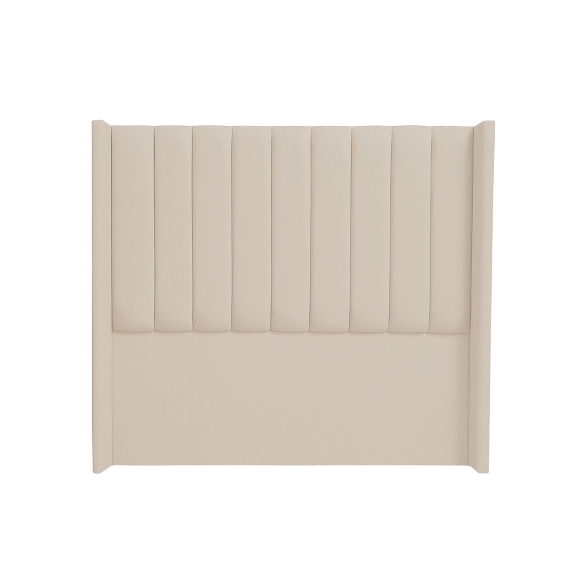 MUEBLES MACRUMO - Combo Cama tapizada Barcelona - Queen - Beige claro + colchón premium semiortopédico
