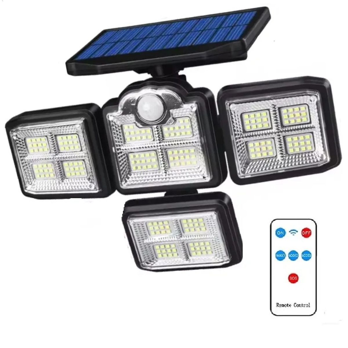 GENERICO - Reflector Lampara Luz LED para Exteriores con Panel Solar