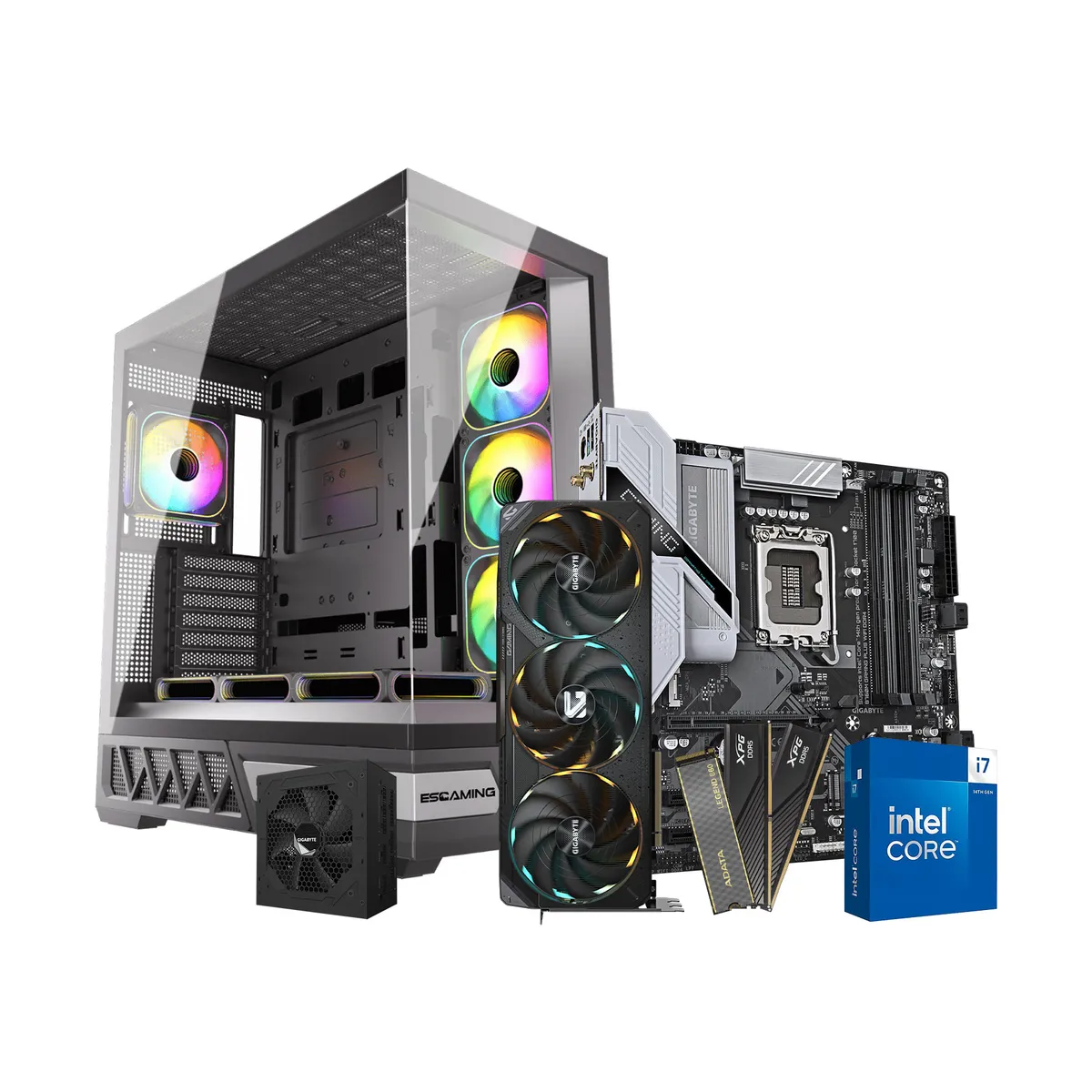 Msi - PC Gamer Core i7-14700F - NVIDIA RTX 5080 16GB - 32GB RAM DDR5 - 1TB SSD Gen4 - Wi-Fi