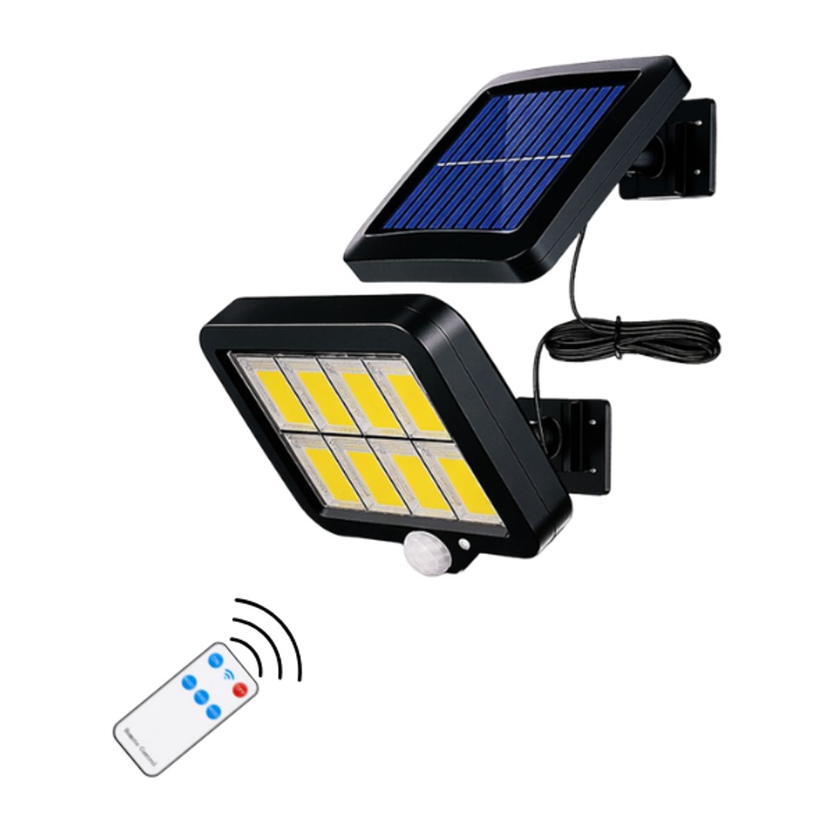 GENERICO - Reflector Solar LED con Sensor de Movimiento + Panel Externo