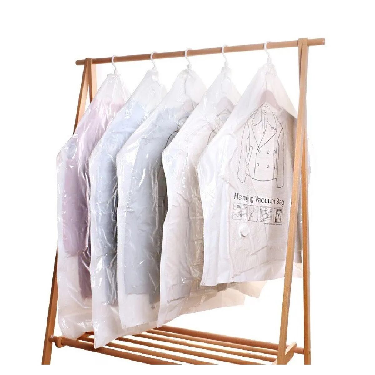 Bolsa al Vacio para Guardar Sacos Abrigos Casacas de 70 x 110 Grande, marca GENERICO - Foto 2
