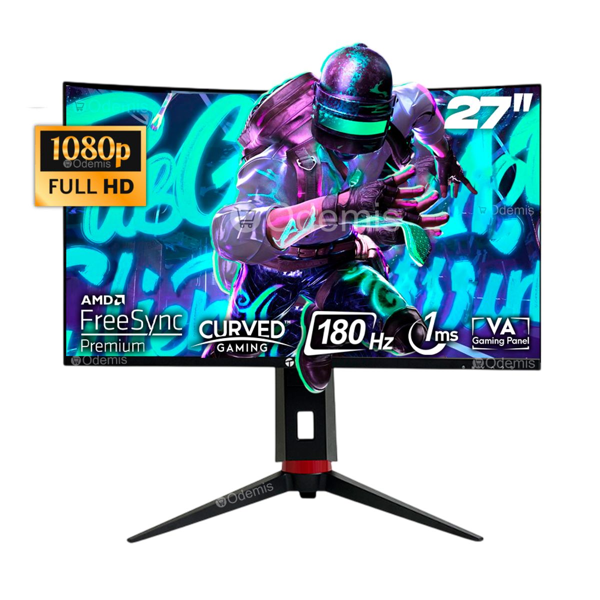 TEROS GAMING - MONITOR GAMER CURVO TEROS TE-2766G FULL HD 27 " VA 180 HZ 1 MS