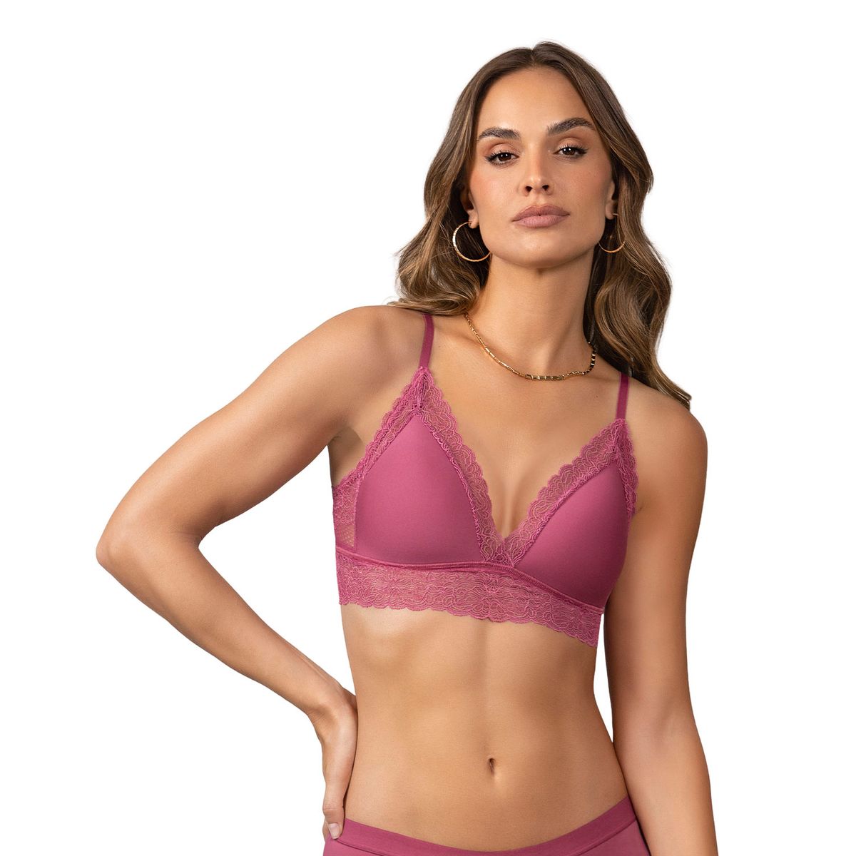 LEONISA - Bralette en encaje sexy y natural