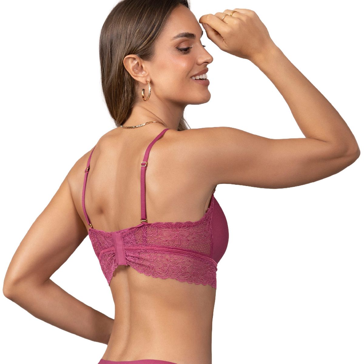 LEONISA - Bralette en encaje sexy y natural