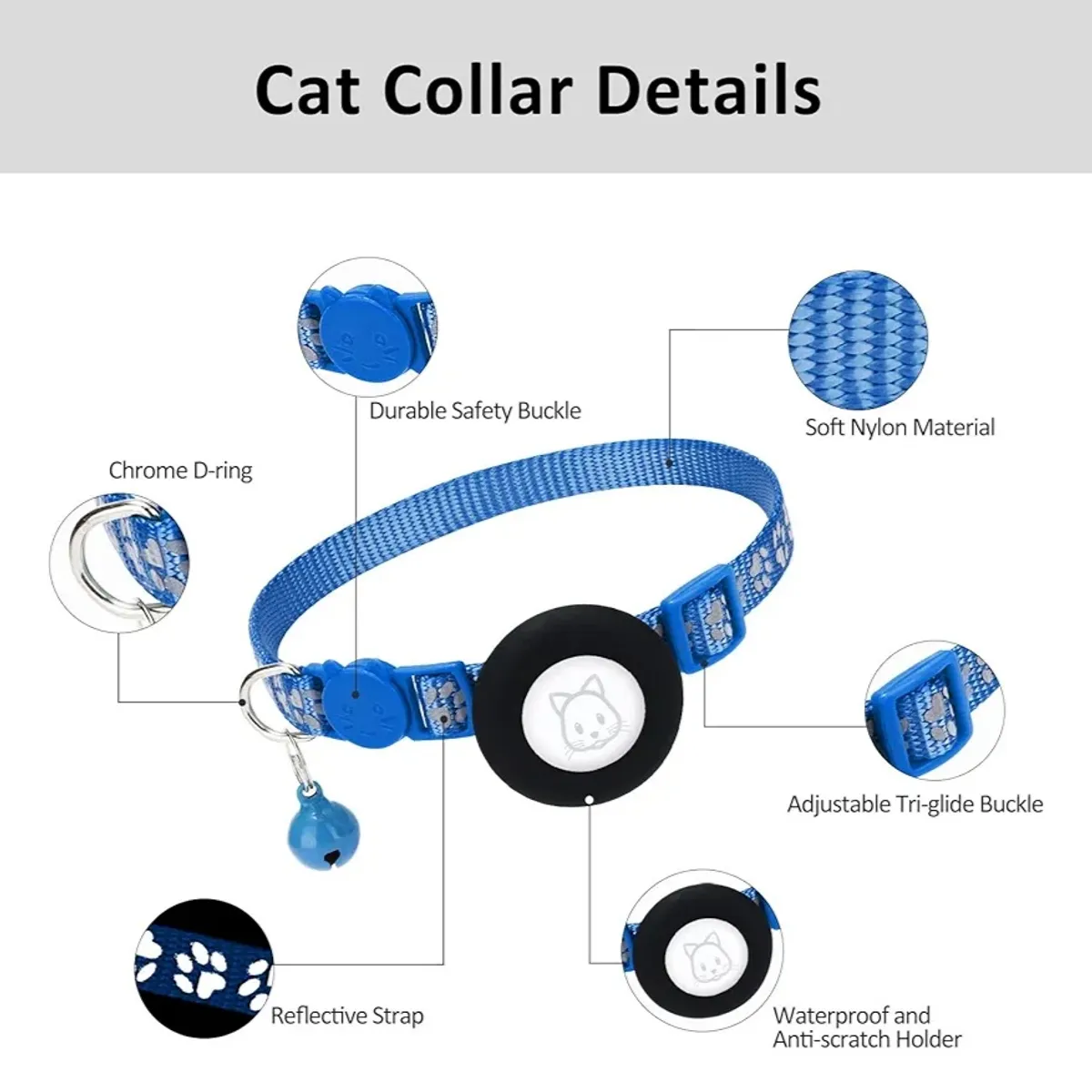 XIAOMI - COLLAR REFLECTANTE PARA AIRTAG Y GPS PARA MASCOTAS