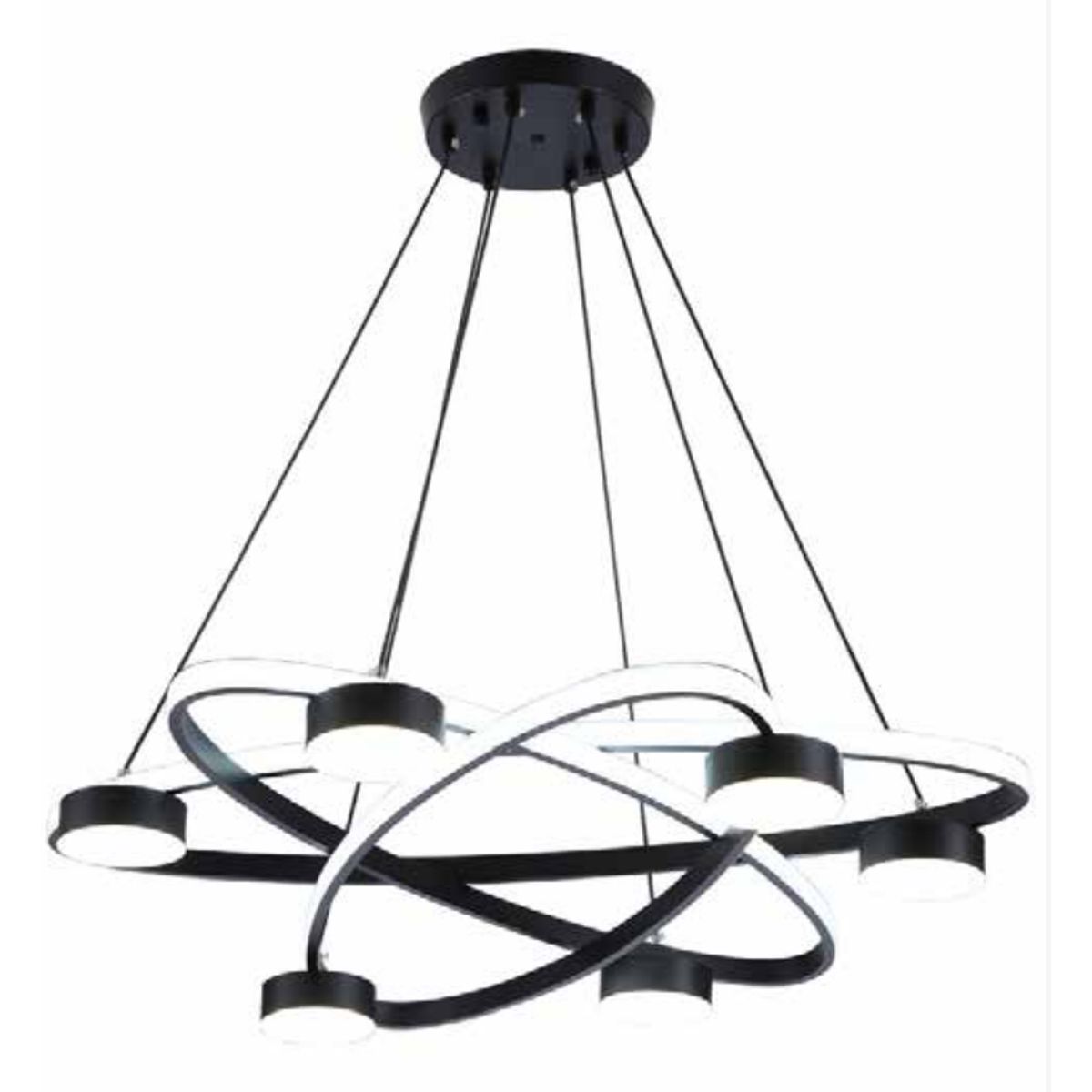 GENERICO - Lámpara colgante LED moderna 6 brazos