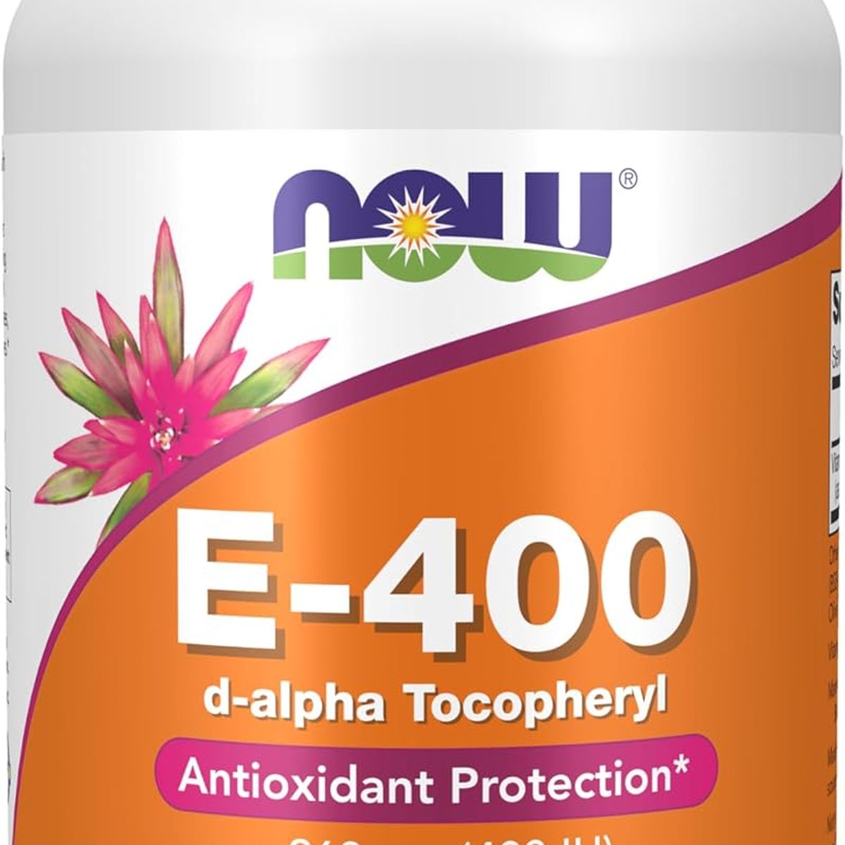 GENERICO - Vitamina E natural – vitamina E de 400 UI D-alfa tocoferil NOW Suplementos 250 softgels