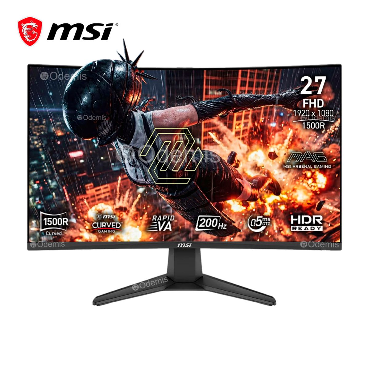 MSI - Monitor MSI MAG 276CF E20 de 27 Full HD 200hz 05ms HDR Ready