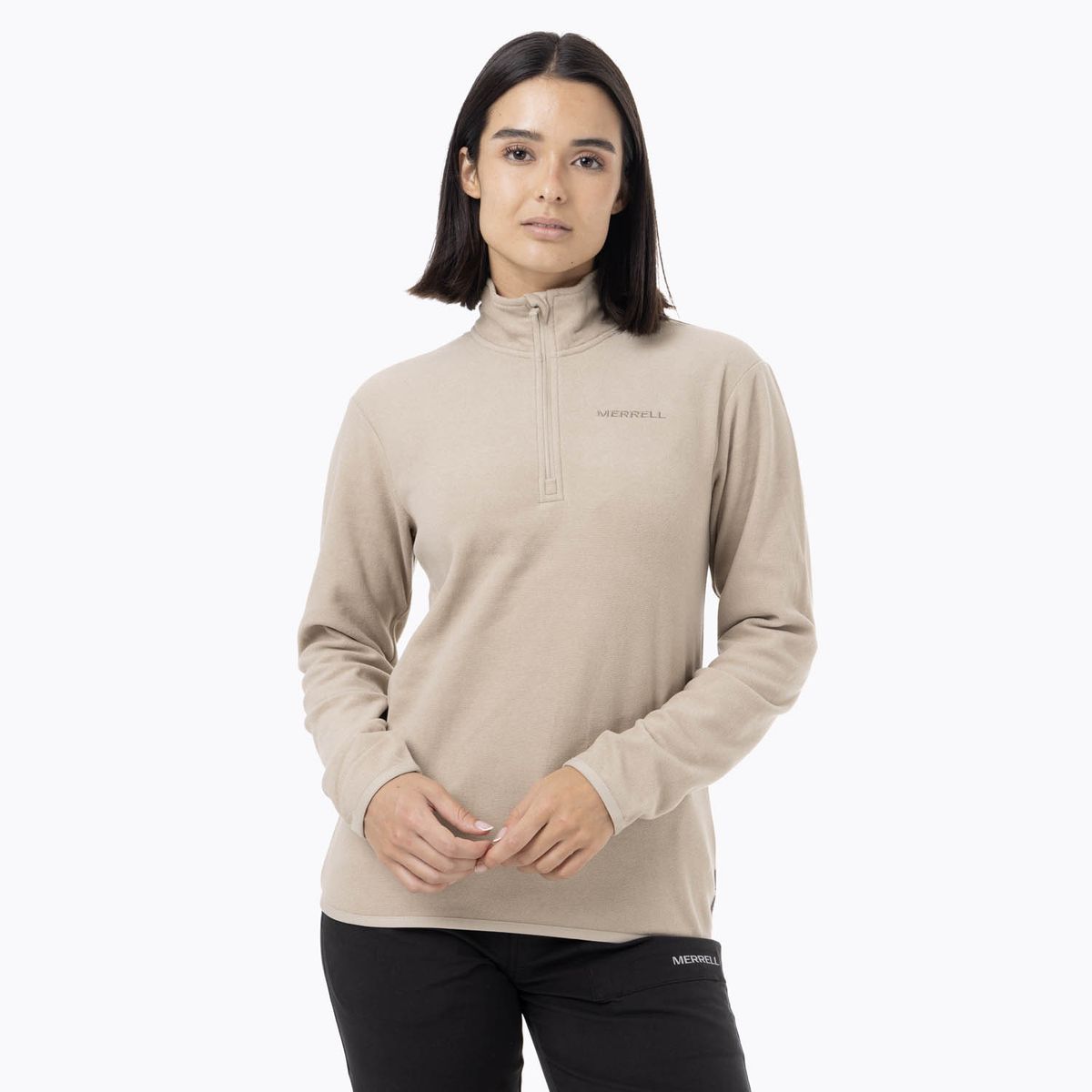 MERRELL - Casaca Mujer Microfleece Zip Top Ultra Light Beige