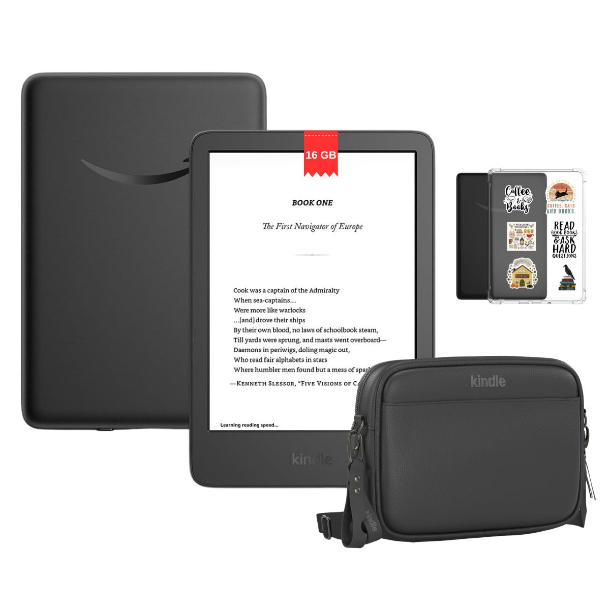 AMAZON - Amazon Kindle 11° Gen 2024 (16gb) Negro + Bolso + Case Transparente