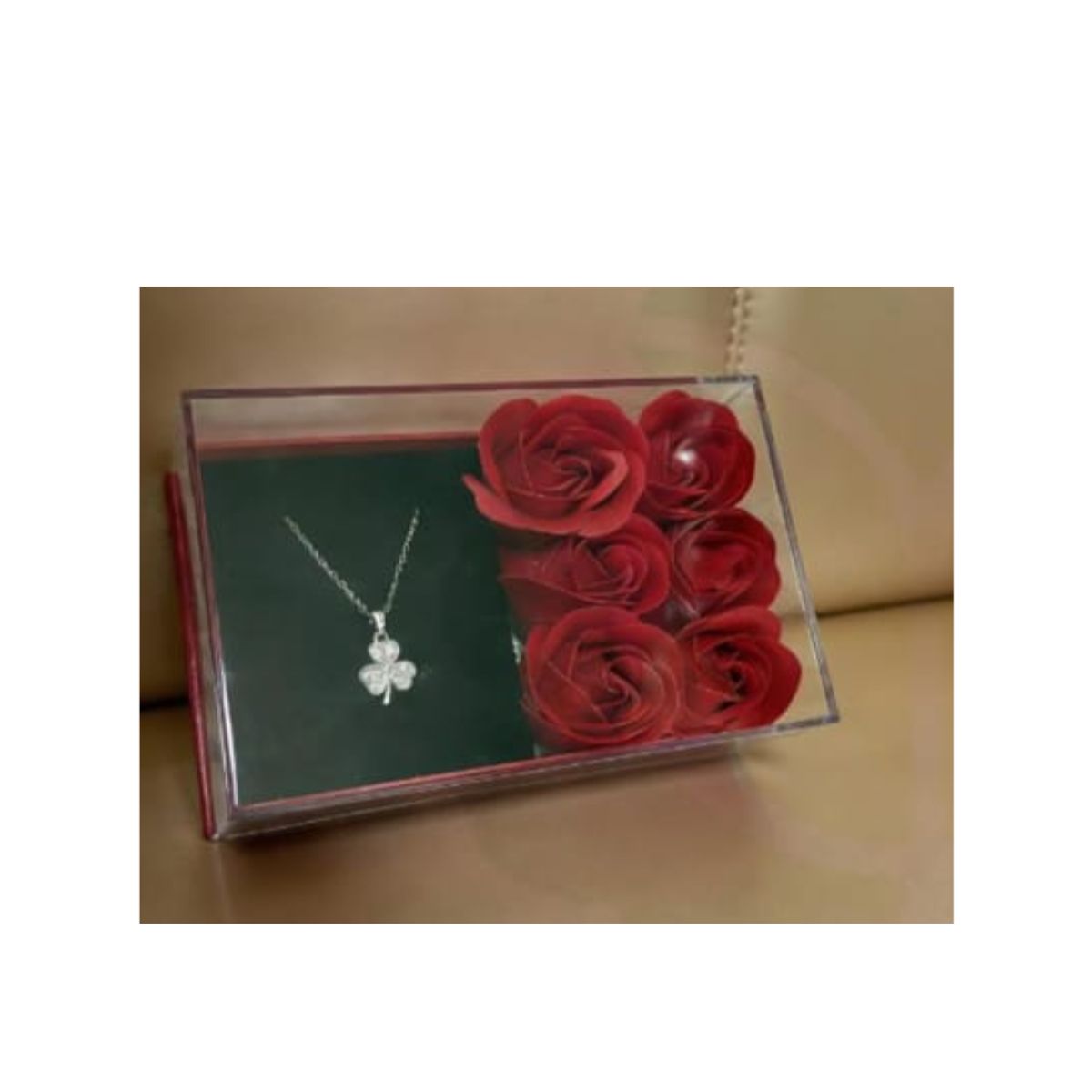 GENERICO - SET ACRILICO DE ROSAS CON COLLAR