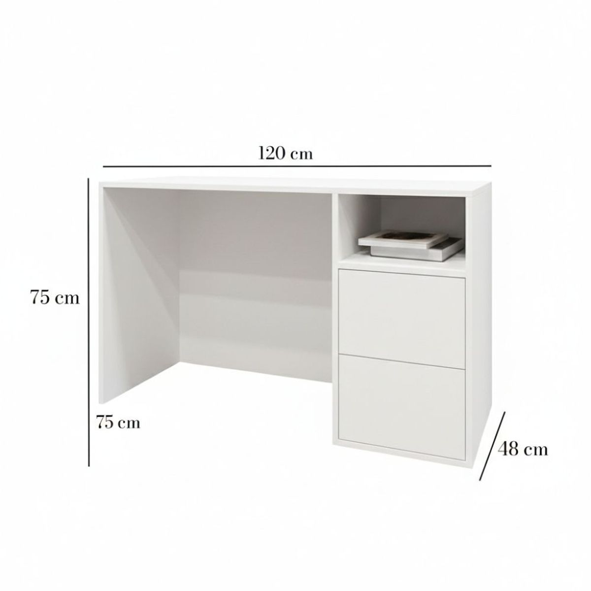MASIVA HOME - Escritorio Palmer 2 cajones Blanco - Masiva Home