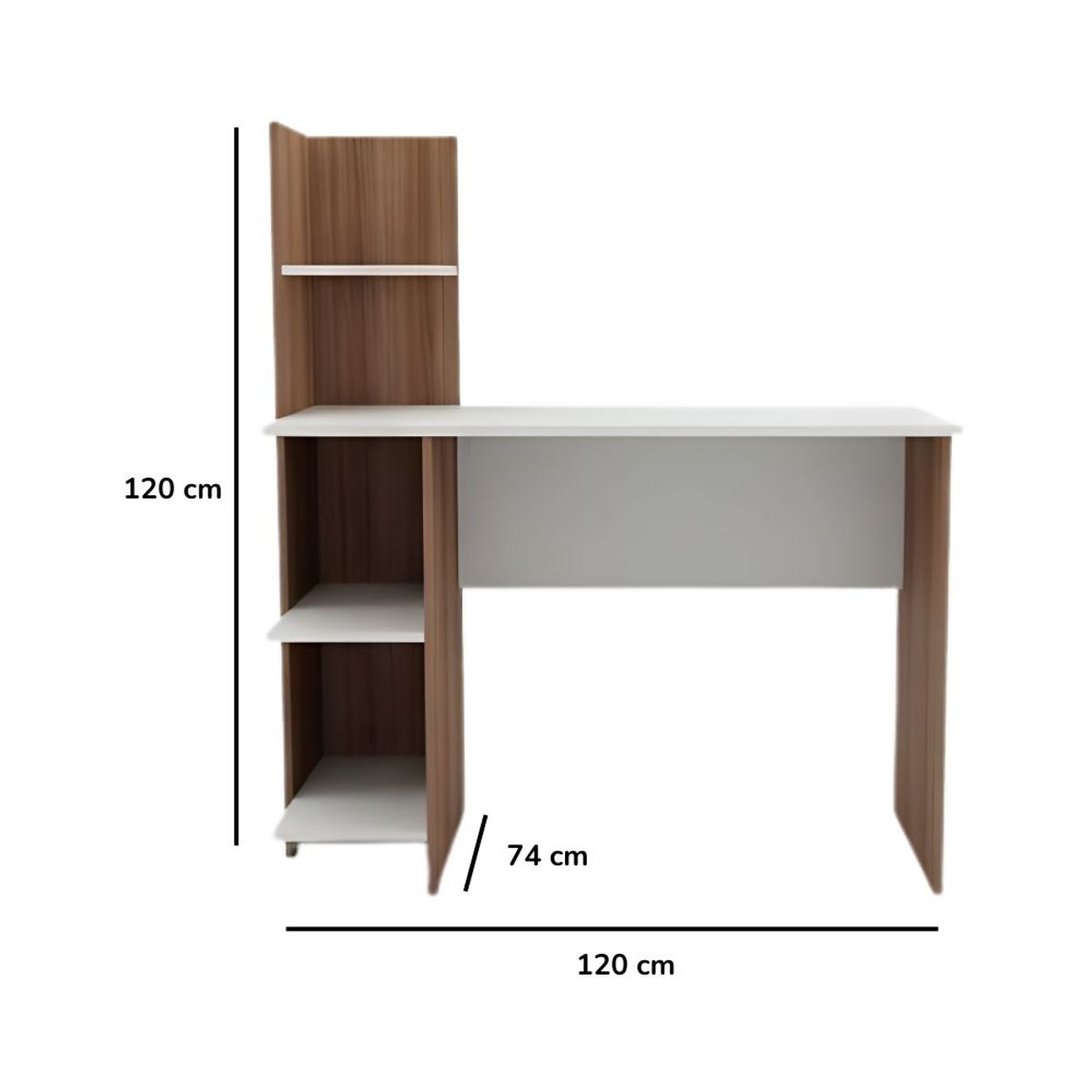 Escritorio Funcional Izumi Caramelo y Blanco - Masiva Home, marca MASIVA HOME - Foto 2