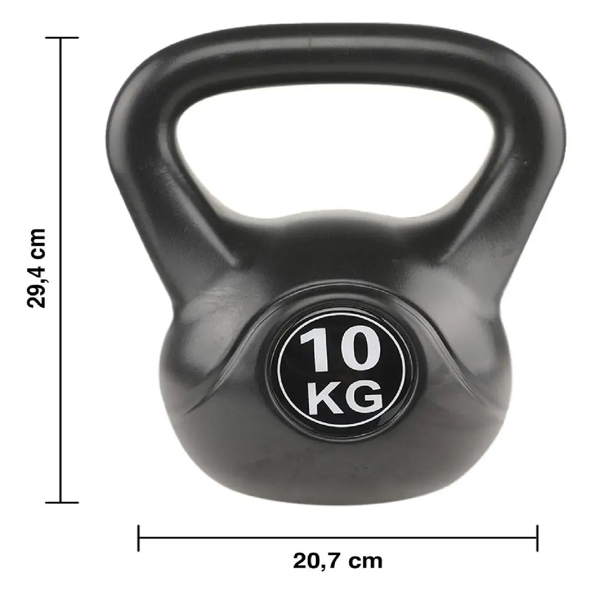 LH ELECTRONIC - Pesa Rusa Kettlebell Atletis de 10 kg - Color Negro