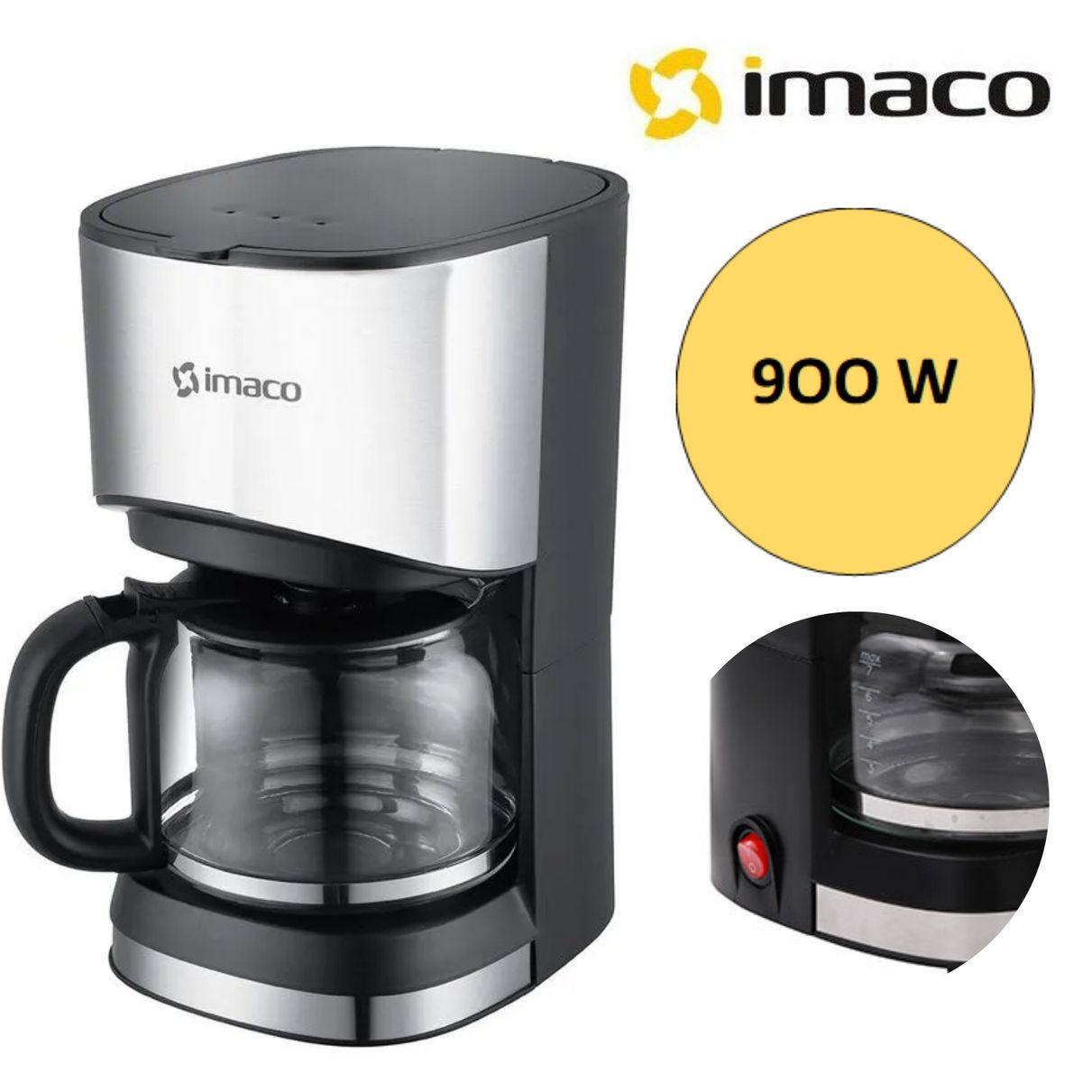 Imaco - Cafetera Eléctrica Imaco CM1280 12 tazas