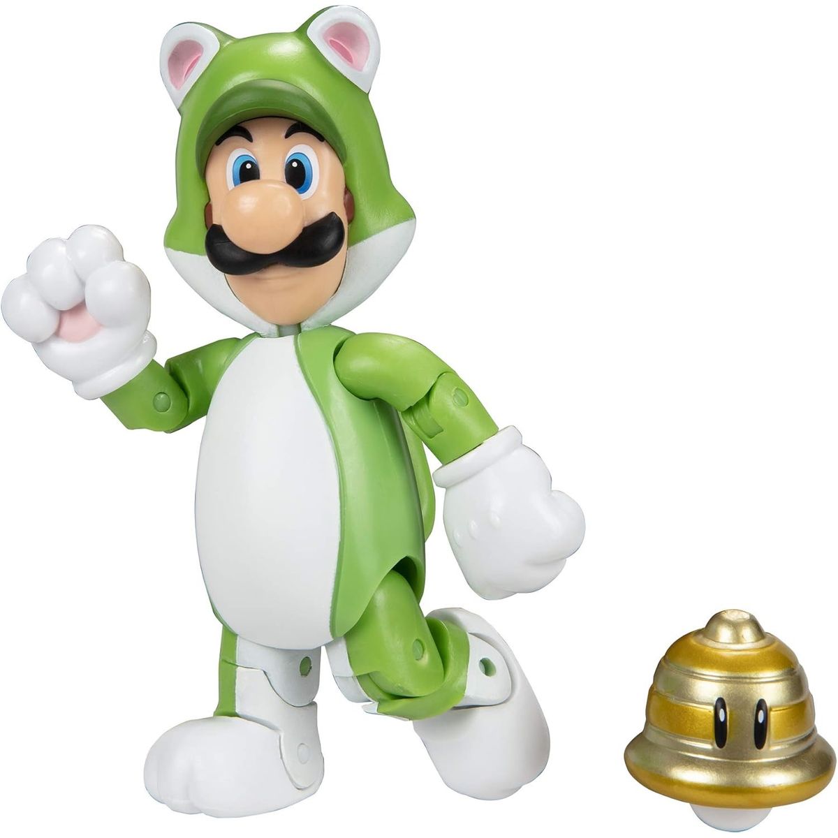 JAKKS PACIFIC - Figura Super Mario Bros Galaxy World of Nintendo Cat Luigi 10cm