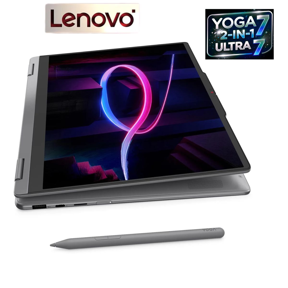 LENOVO - Laptop Lenovo Yoga 7 2-en-1 16” Ultra 7 155U 16GB RAM 1TB SSD  Pantalla Táctil Con IA Windows 11