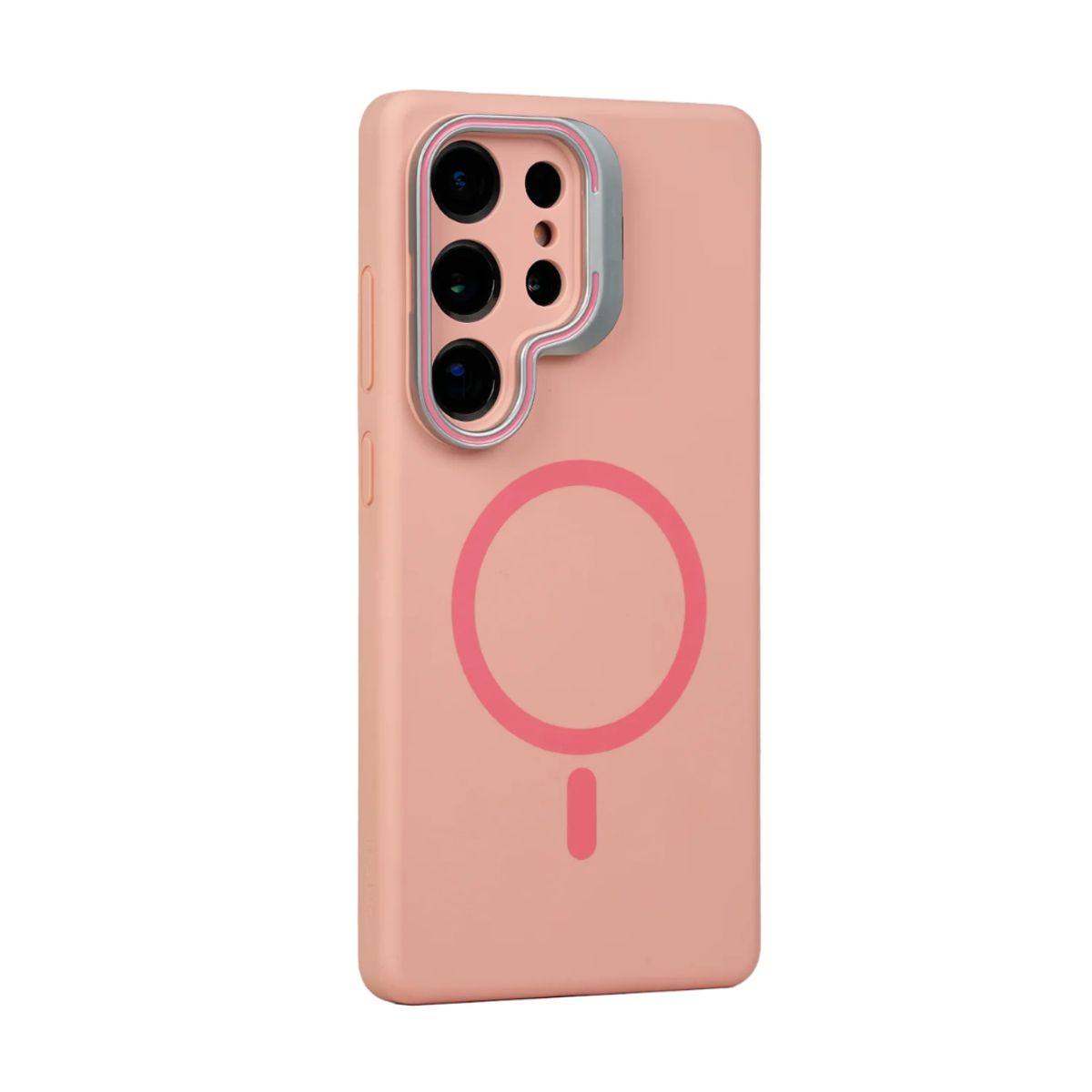GENERICO - FUNDA DE SILICONA MAGSAFE Y PARANTE PARA SAMSUNG S26ULTRA ROSADO