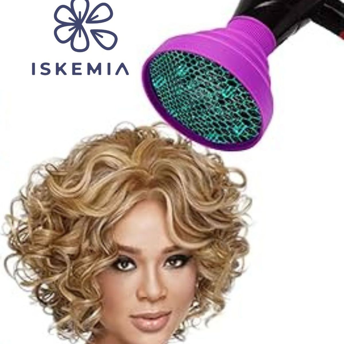 GENERICO - Difusor para Rizos, Universal plegable de silicona  en MORADO