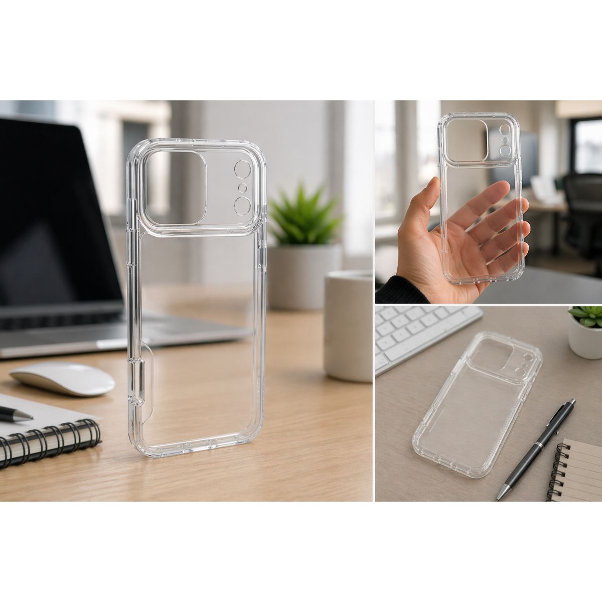 GENERICO - CASE PROTECTOR IPHONE 17 PRO MAX ANTISHOCK ACRILICO 360
