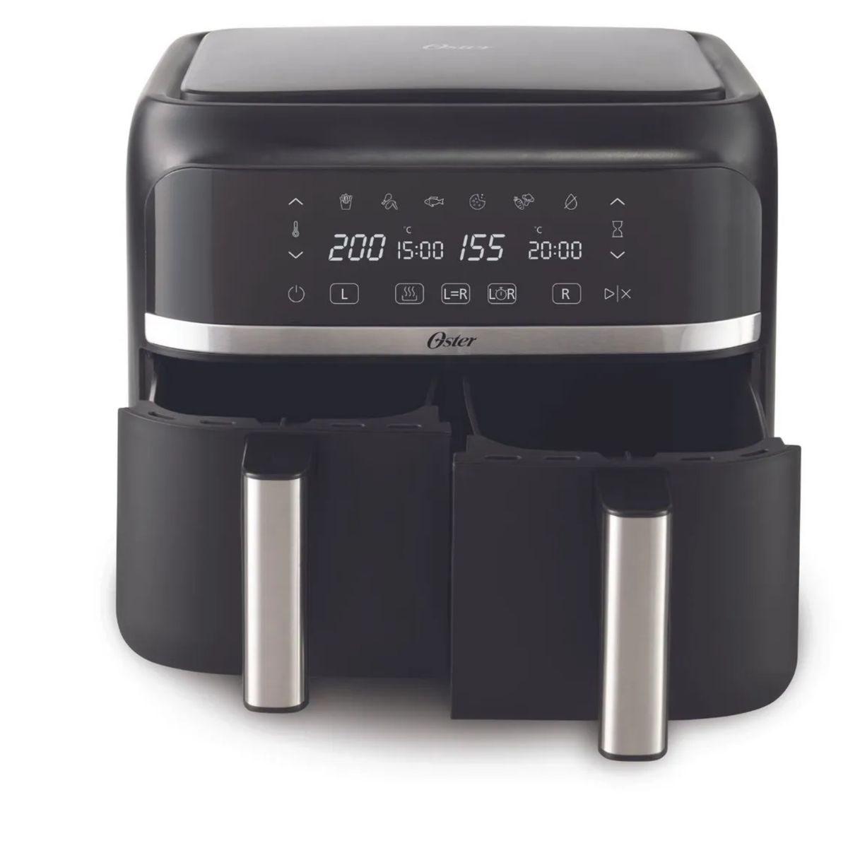 OSTER - Freidora Oster 2184263 de Aire Dual 7.6L + Olla Arrocera de 1.8 Lts Oster CKSTRCB10DFSKE
