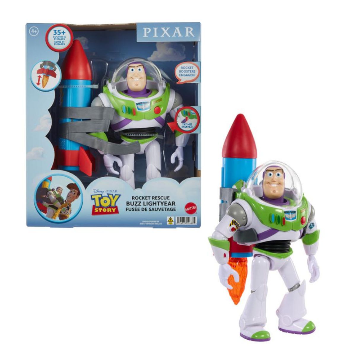 Toy Story - Figura Pixar Toy Story Buzz Con Cohete 12