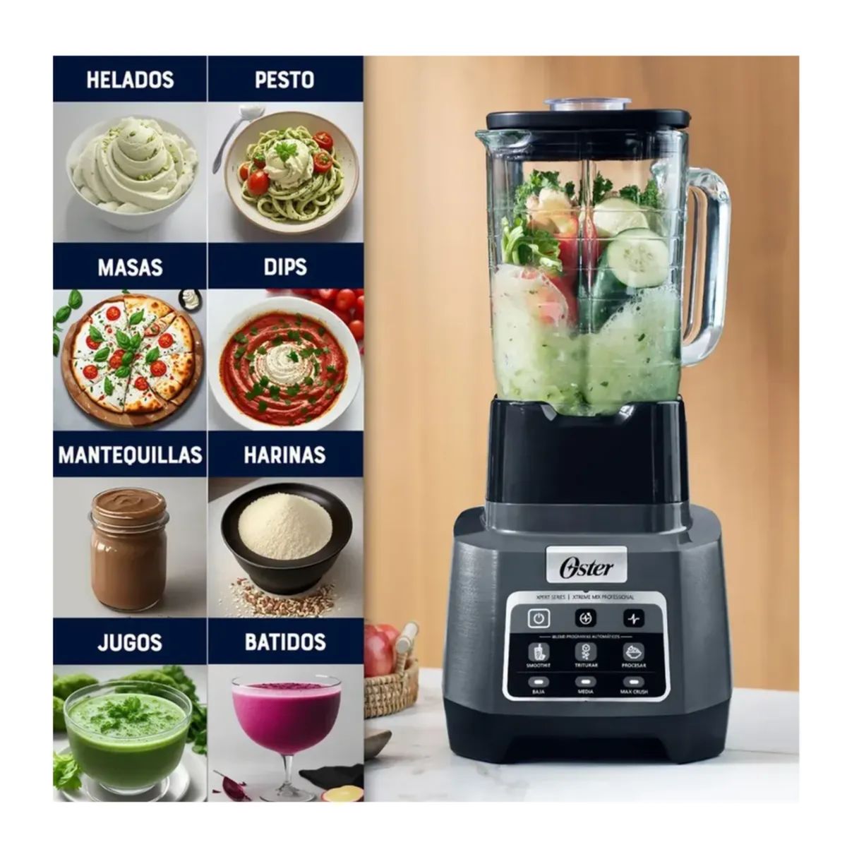 OSTER - Combo Oster: Extractor 400W + Licuadora Xtreme Mix 2L + Licuadora Tritura Hielo  Opción 2