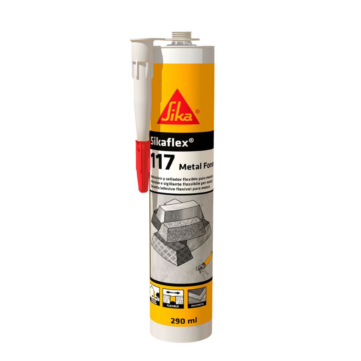 SIKA - Adhesivo para el sellado de metales Sikaflex®-117 Metal Force x 290 ml