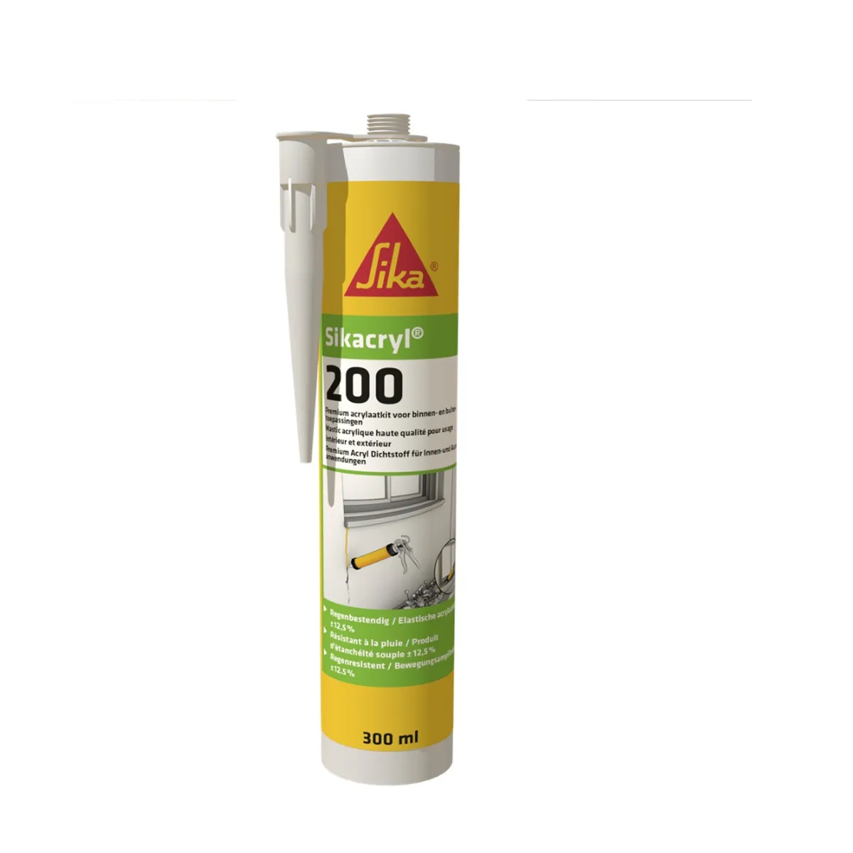 SIKA - Sellador para fisuras interiores y exteriores Sikacryl®-200 x 300 ml