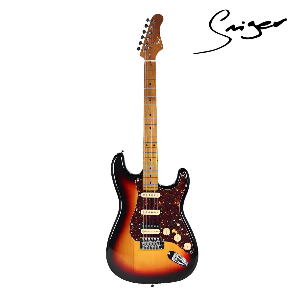 SMIGER - Guitarra Eléctrica Smiger Sunburst L G2 PRO Tipo Strat HSS Profesional con Accesorios