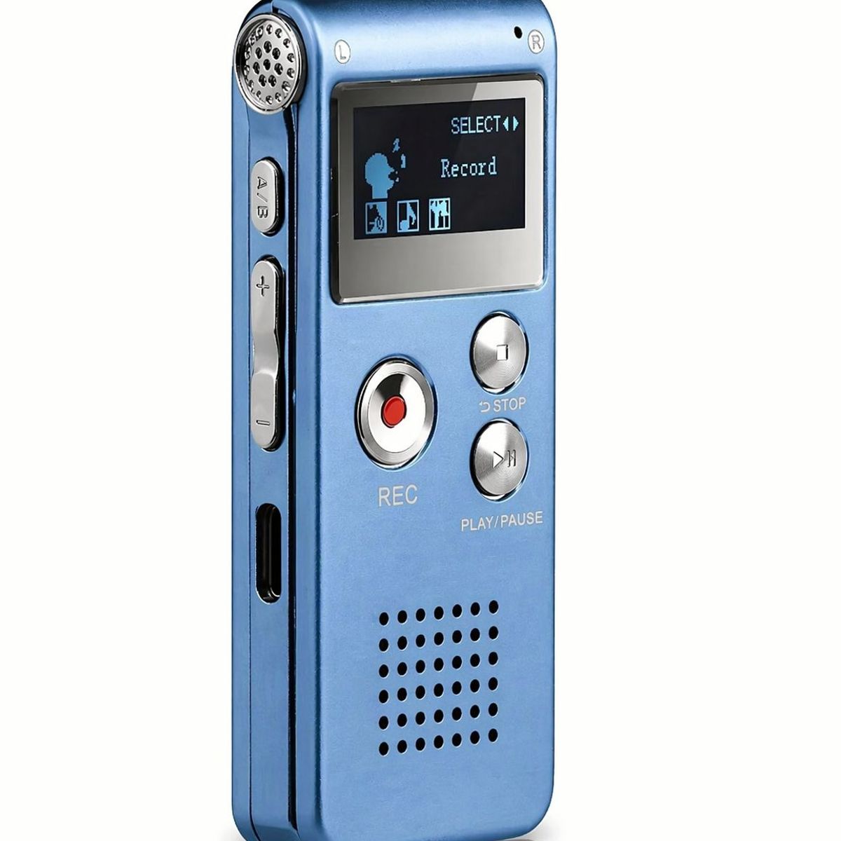 GENERICO - GRABADORA DE VOZ 8 GB PROFESIONAL COLOR AZUL