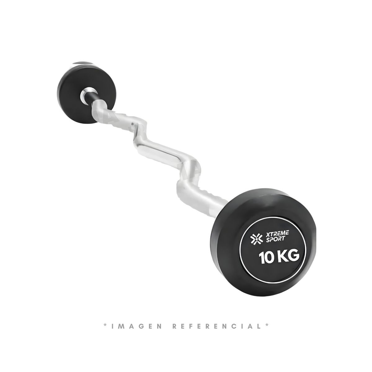 GENERICO - BARRA CURVA ZETA CON PESO FIJO DE 10 KG