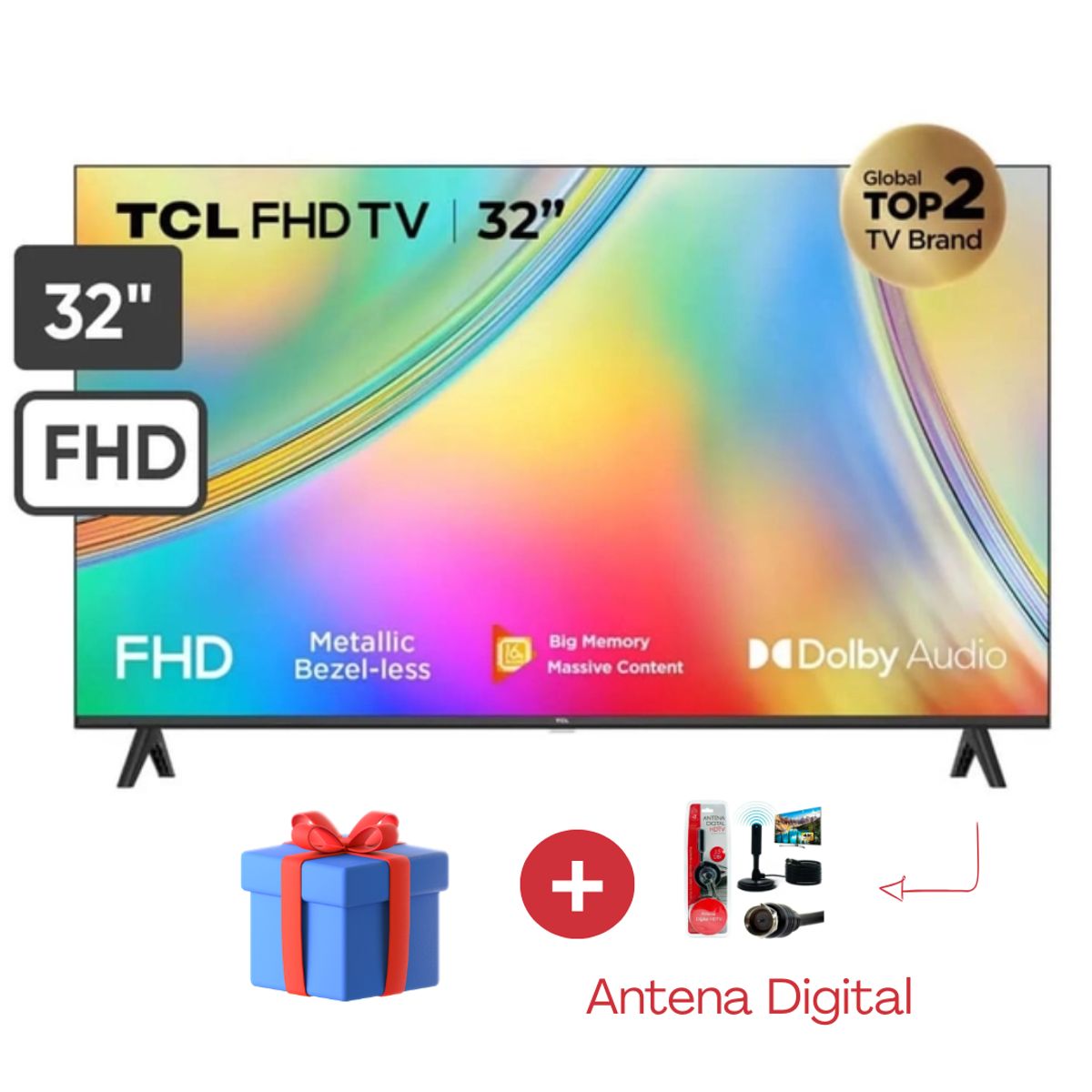TCL - TELEVISOR DE 32"  SMART TV  TCL 32S5400AF + Antena Digital