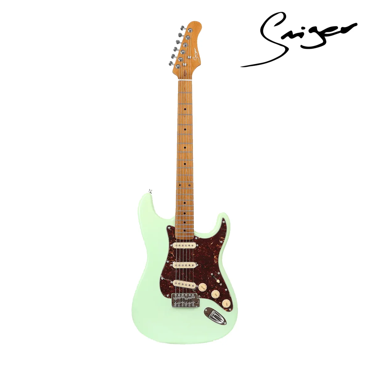 SMIGER - Guitarra Eléctrica Smiger Verde L-G2-PRO-S Tipo Strat Profesional con Accesorios