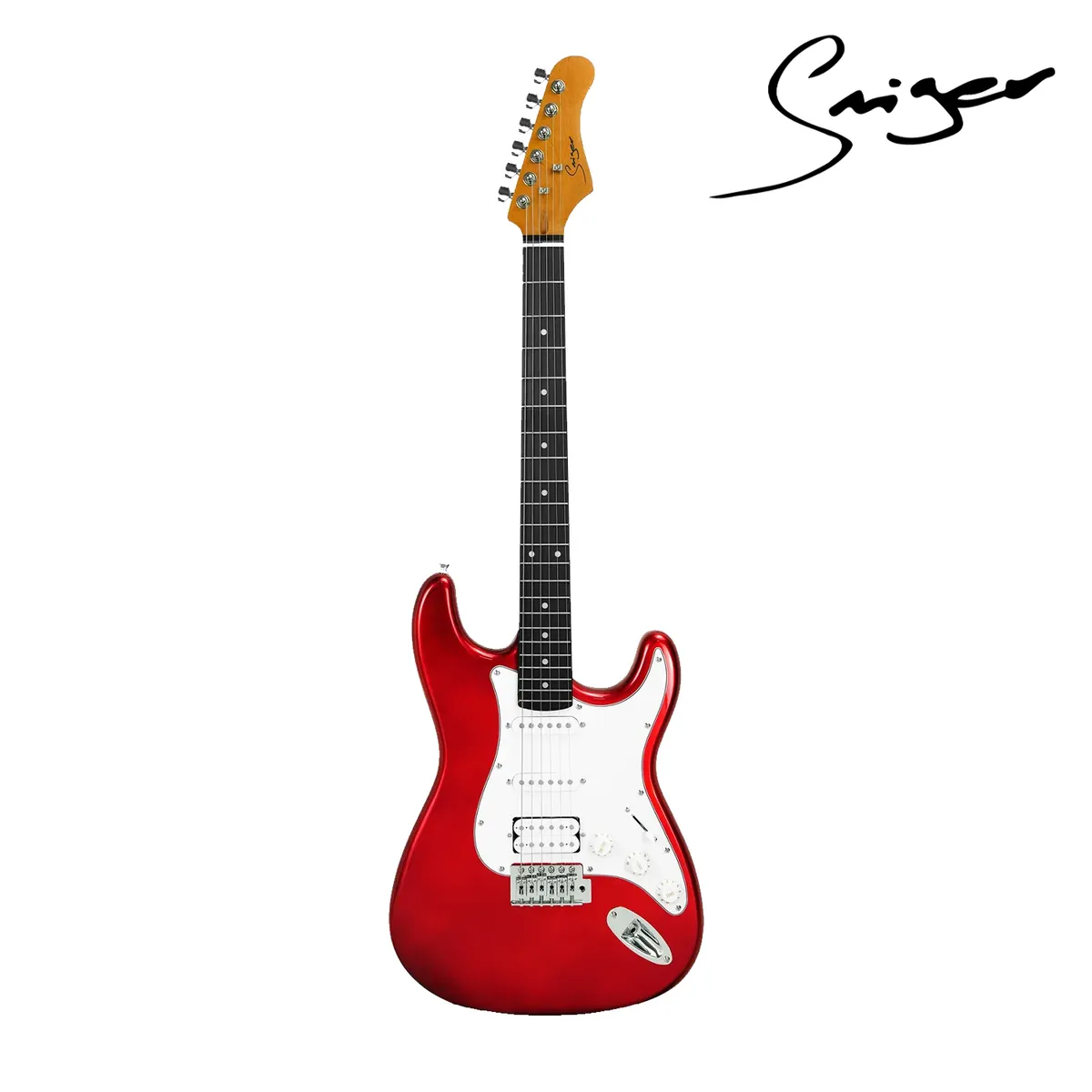 SMIGER - Guitarra Eléctrica Smiger Roja L-G1M-H Roja Escarlata HSS con Accesorios