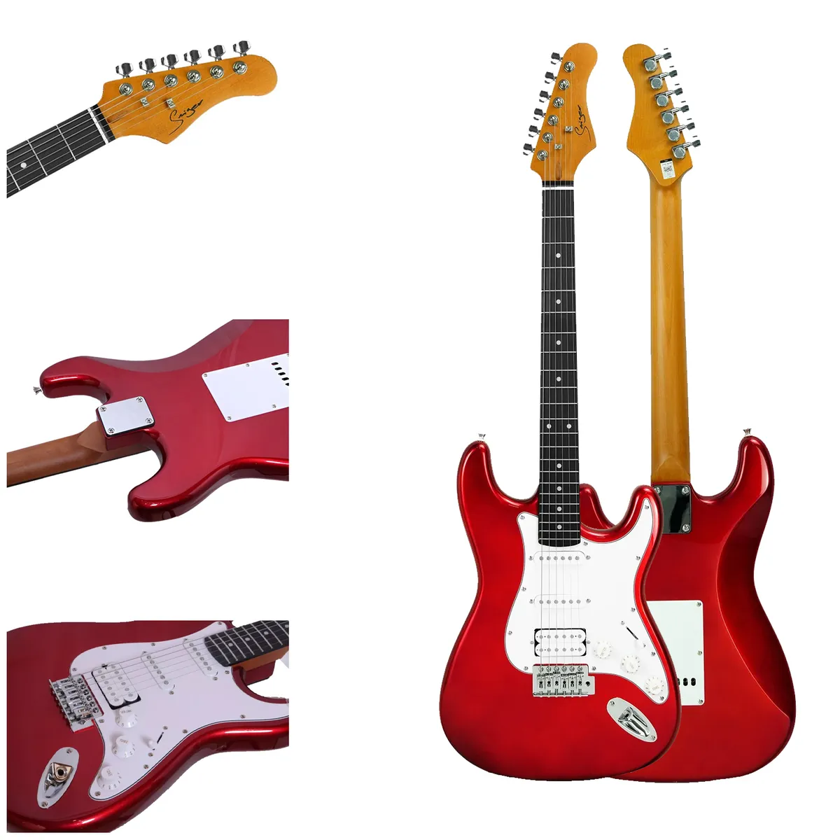 SMIGER - Guitarra Eléctrica Smiger Roja L-G1M-H Roja Escarlata HSS con Accesorios