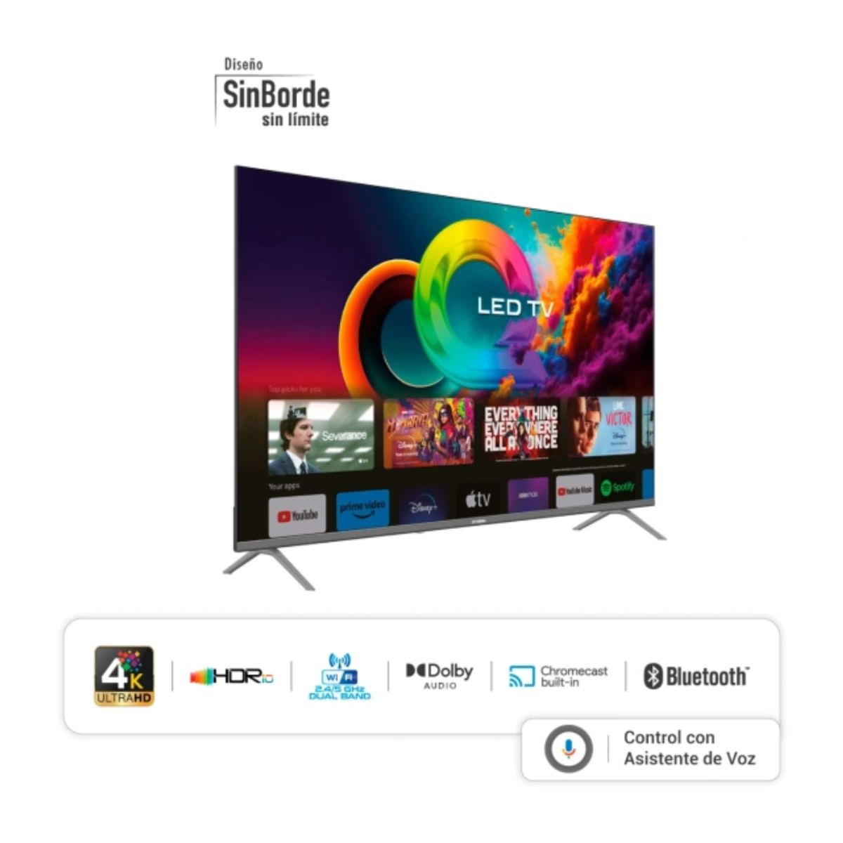 HYUNDAI - Televisor HYUNDAI 55 QLED Smart TV GOOGLE TV 4K UHD - HYLED5529QG + Antena Digital