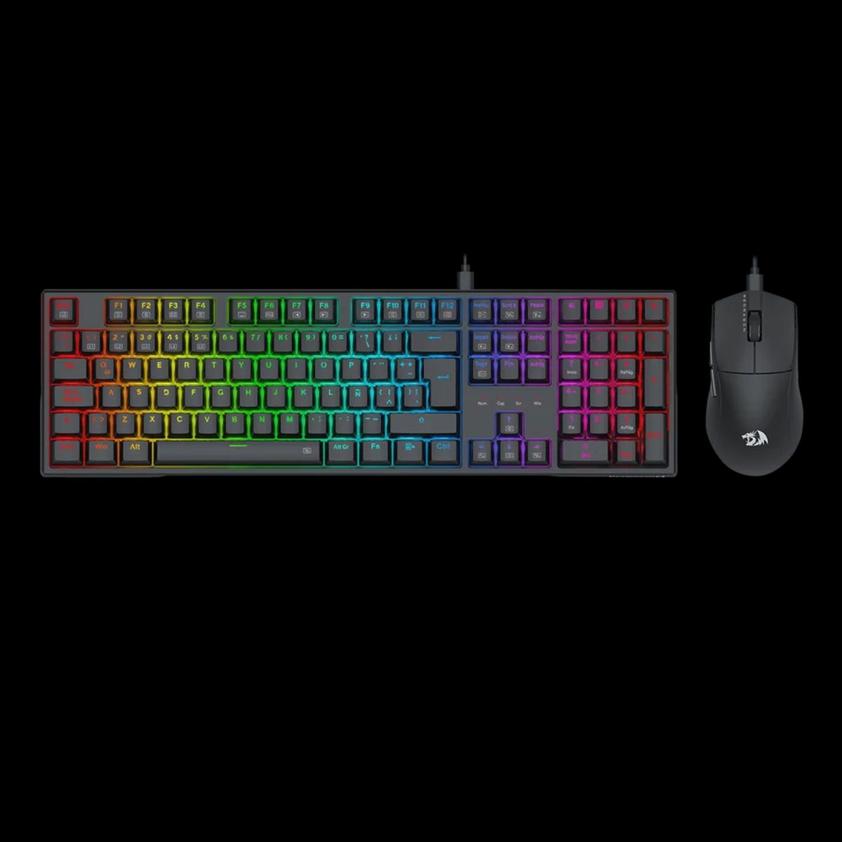 REDRAGON - COMBO REDRAGON ESSENTIALS 2 EN 1 S146-SP TECLADO TRUNDLE K668RG-SP + MOUSE K1NG M724