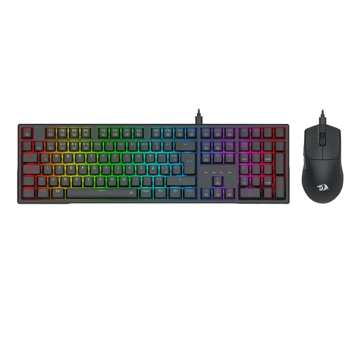 REDRAGON - COMBO REDRAGON ESSENTIALS 2 EN 1 S146-SP TECLADO TRUNDLE K668RG-SP + MOUSE K1NG M724