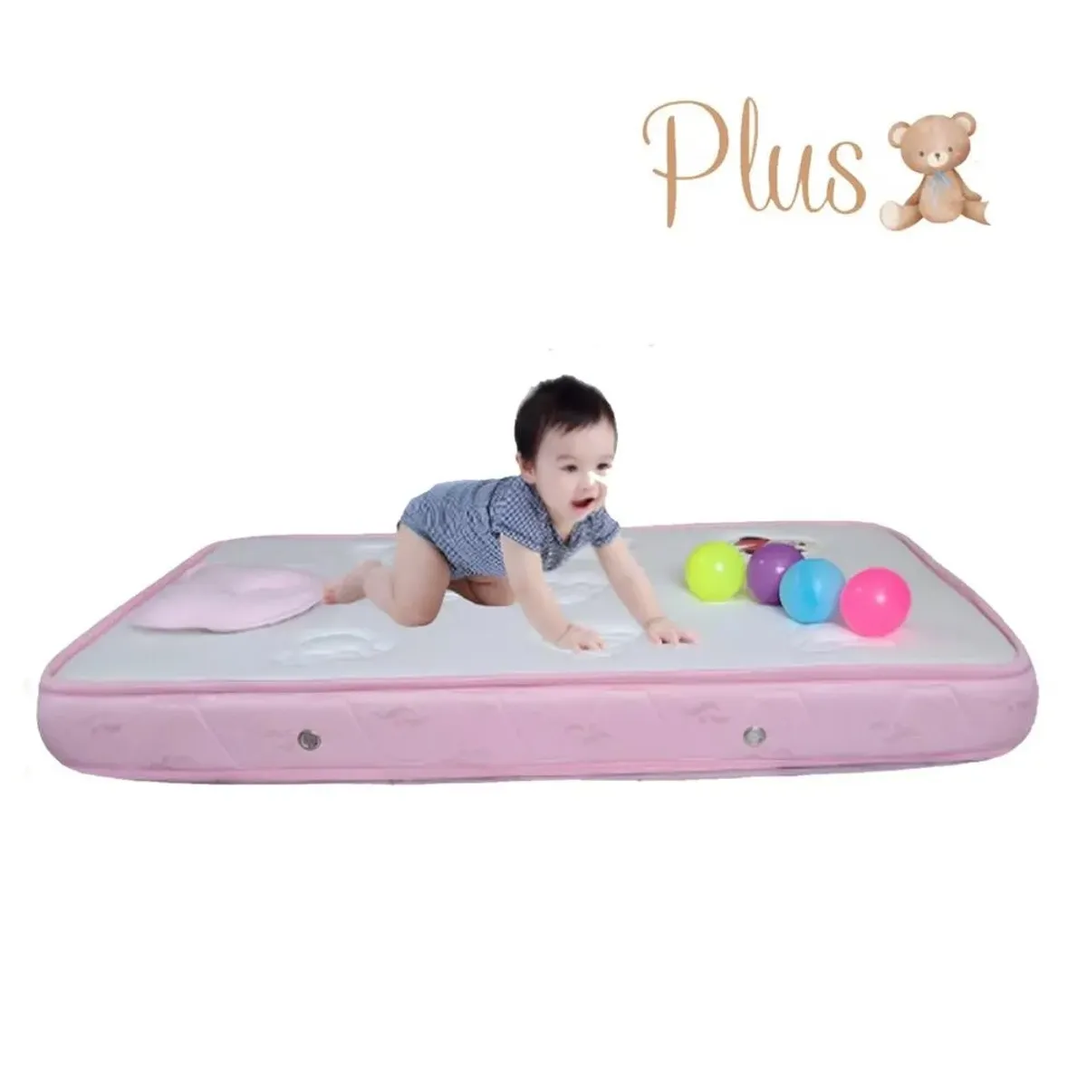 INFANTI - COLCHÓN DE BEBE PARA CUNAS PACK AND PLAY ROSA