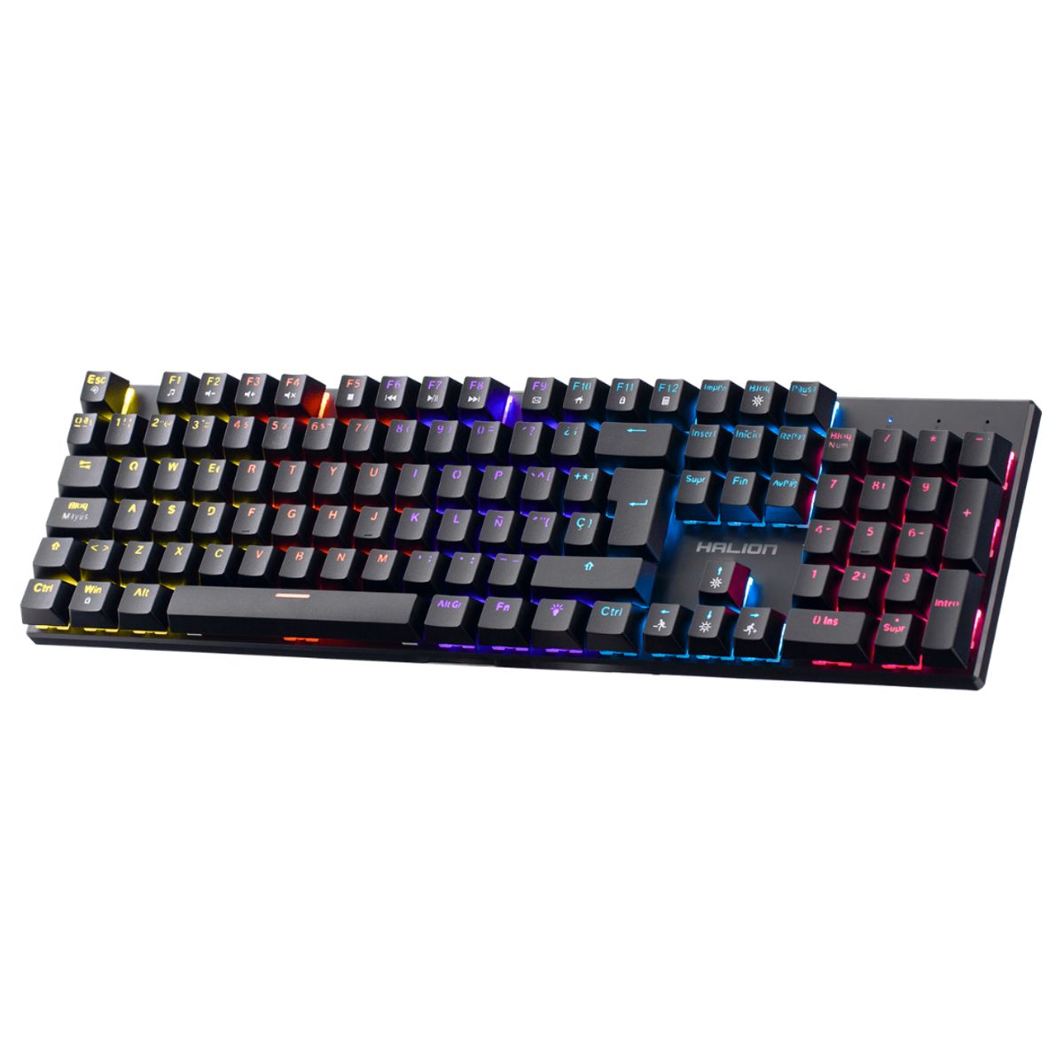 HALION - TECLADO MECANICO HALION COMANCHE 105 KM203 105 TECLAS RAINBOW RED SWITCH